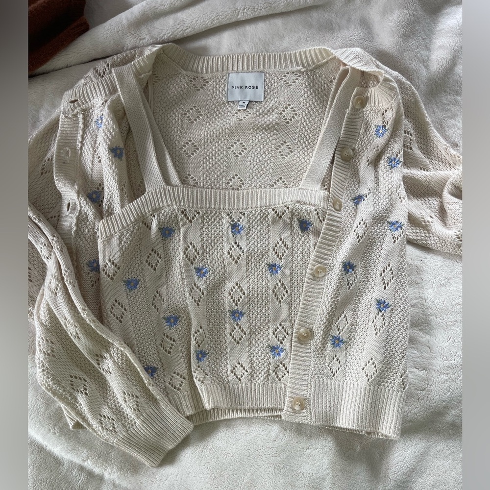 cardigan & tank top set